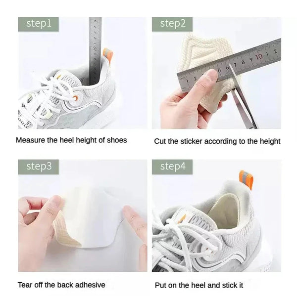 10Pcs Heel Insoles for Shoes Patch Heel Pads for Sport Shoes Adjustable Size Feet Pad Insole Shoe Heel Protector Back Sticker - aquila Bask