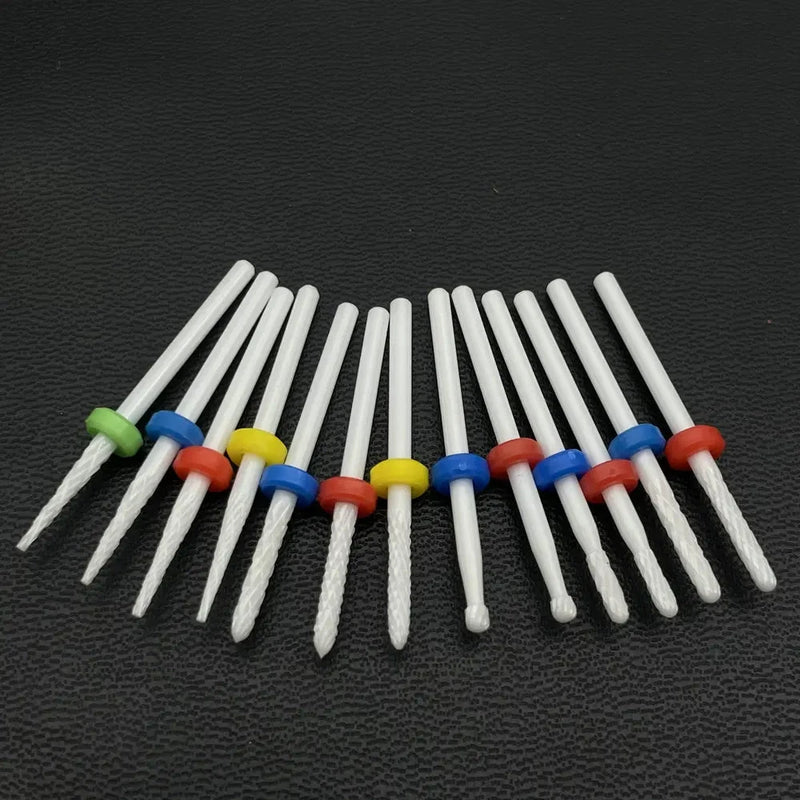 1pcs Ceramic Nail Drill Bits Rotary Cutter Clean Apparatus for Manicure Nail Milling Machine Accessories Remove Nail Gel Tools aquila Bask