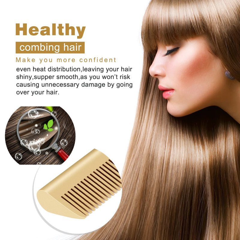 2 in 1  Electric Hot Heating Comb Hair Straightener Curler Wet Dry Hair Iron Straightening Brush Hair Styling Tool aquila Bask