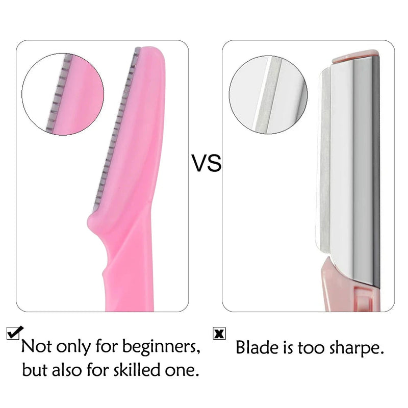 3/4/10Pcs Eyebrow Trimmer Face Blade Shaver Portable Eye Brow Epilation Hair Removal Safety Eyebrow Cutting Woman Makeup Tools - aquila Bask