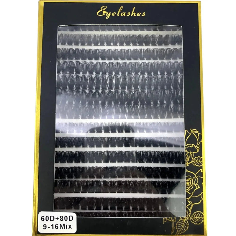 30D 40D 60D 80D Mixed Tray Individual Lashes 3D Russia Volume Eye Lashes Soft Natural Lashes Mink Lash Cluster False Eyelashes - aquila Bask