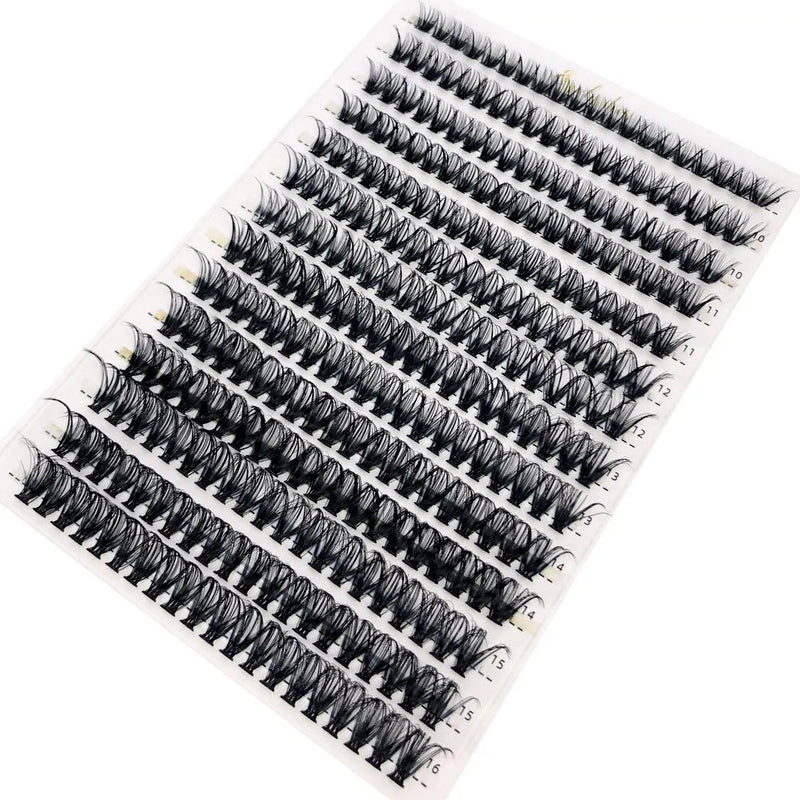 30D 40D 60D 80D Mixed Tray Individual Lashes 3D Russia Volume Eye Lashes Soft Natural Lashes Mink Lash Cluster False Eyelashes - aquila Bask