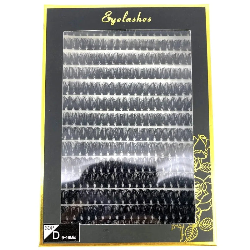 30D 40D 60D 80D Mixed Tray Individual Lashes 3D Russia Volume Eye Lashes Soft Natural Lashes Mink Lash Cluster False Eyelashes - aquila Bask