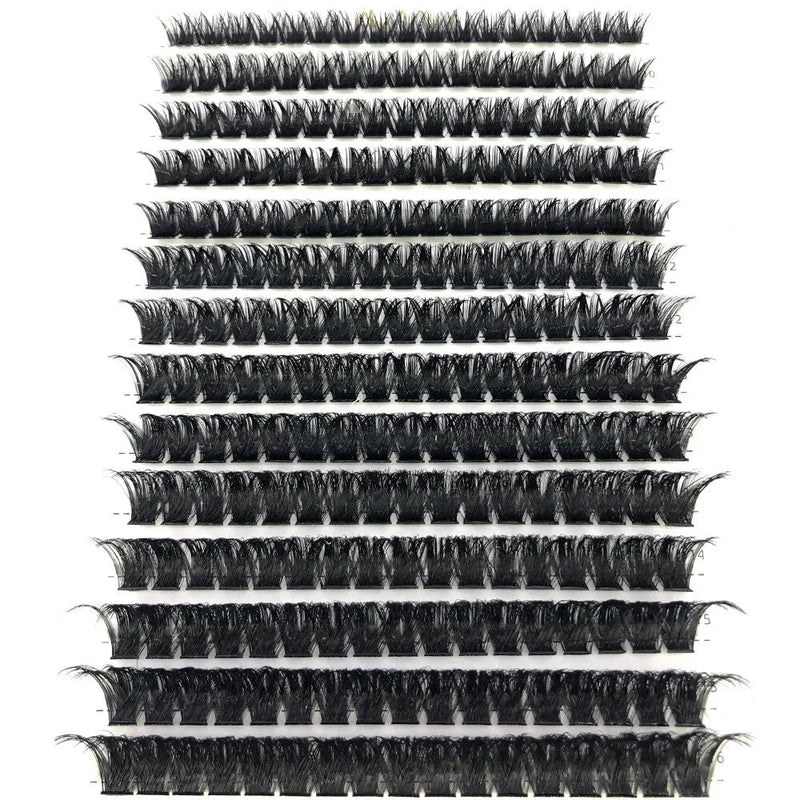 30D 40D 60D 80D Mixed Tray Individual Lashes 3D Russia Volume Eye Lashes Soft Natural Lashes Mink Lash Cluster False Eyelashes - aquila Bask