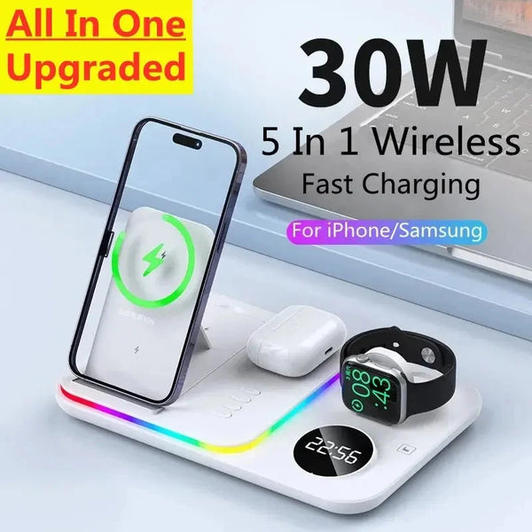 30W 5 In 1 Wireless Charger Stand aquila Bask