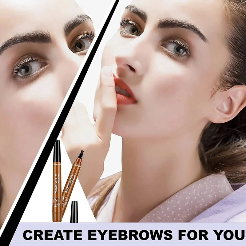 4 Point Eyebrow Pencil Maquillajes Para Mujer Waterproof Liquid Eyebrow Pen Makeup Long Lasting Cosmetic Microblade Brow Pencil - aquila Bask