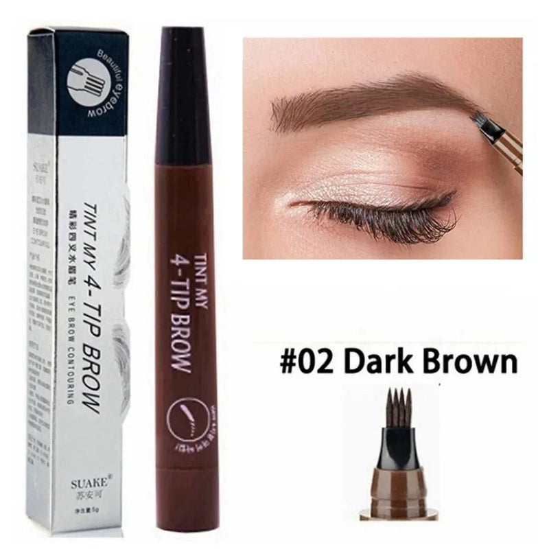 4 Point Eyebrow Pencil Maquillajes Para Mujer Waterproof Liquid Eyebrow Pen Makeup Long Lasting Cosmetic Microblade Brow Pencil - aquila Bask