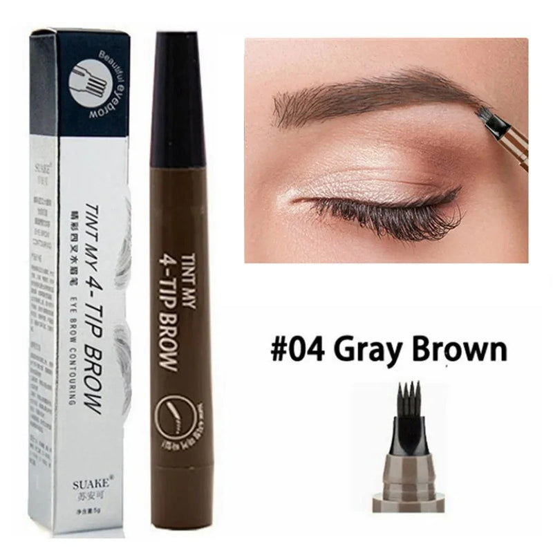 4 Point Eyebrow Pencil Maquillajes Para Mujer Waterproof Liquid Eyebrow Pen Makeup Long Lasting Cosmetic Microblade Brow Pencil - aquila Bask