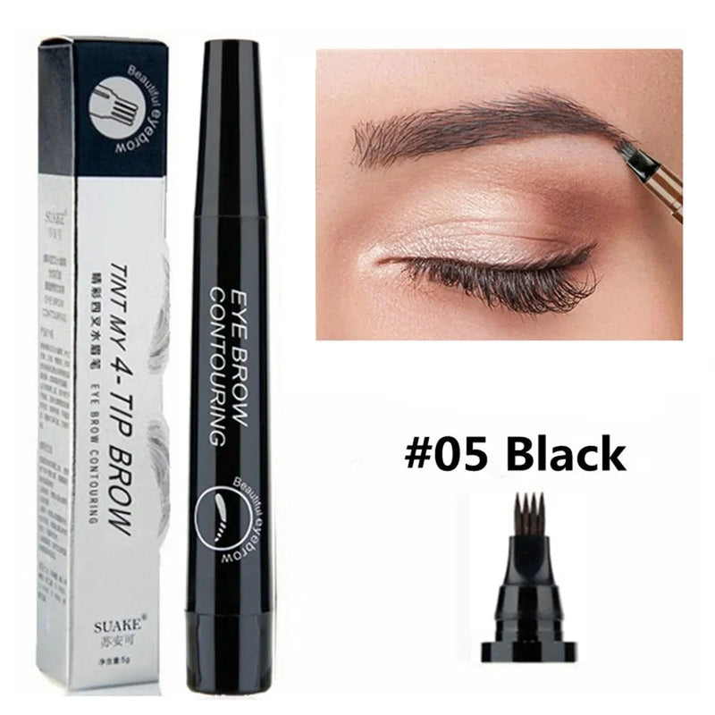 4 Point Eyebrow Pencil Maquillajes Para Mujer Waterproof Liquid Eyebrow Pen Makeup Long Lasting Cosmetic Microblade Brow Pencil - aquila Bask