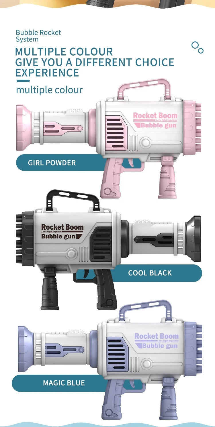 44-hole Rocket Launcher Shape Bubble Maker - aquila Bask