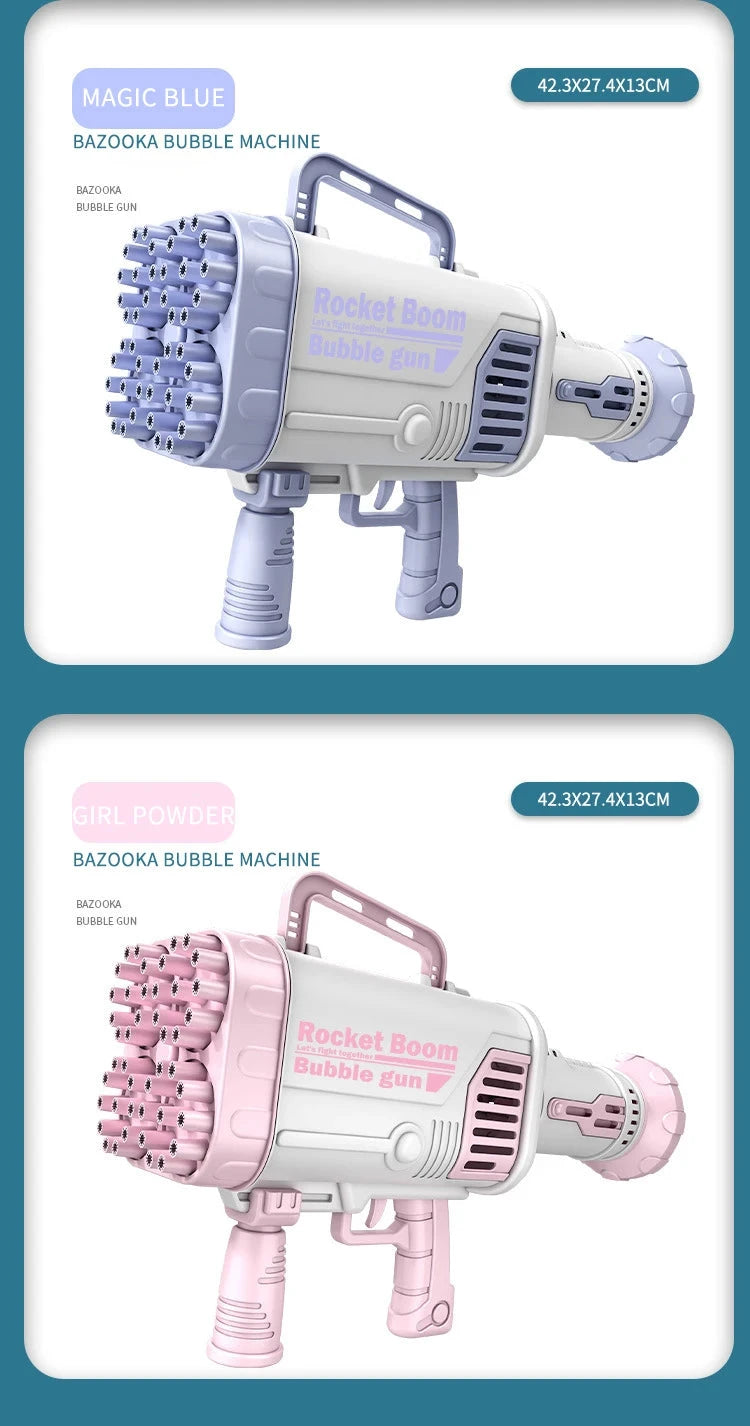 44-hole Rocket Launcher Shape Bubble Maker - aquila Bask