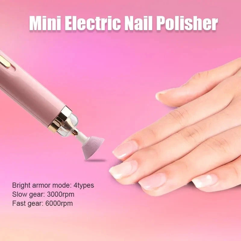 5 in 1 Electric Nail Polish Drill Machine With Light Portable Mini Electric Manicure Art Pen Tools For Gel Remover aquila Bask