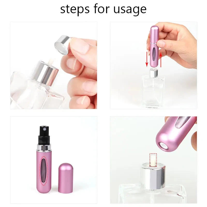 5ml Perfume Refill Bottle Portable Mini Refillable Spray Jar Scent Pump Empty Cosmetic Containers Atomizer for Travel Tool Hot - aquila Bask