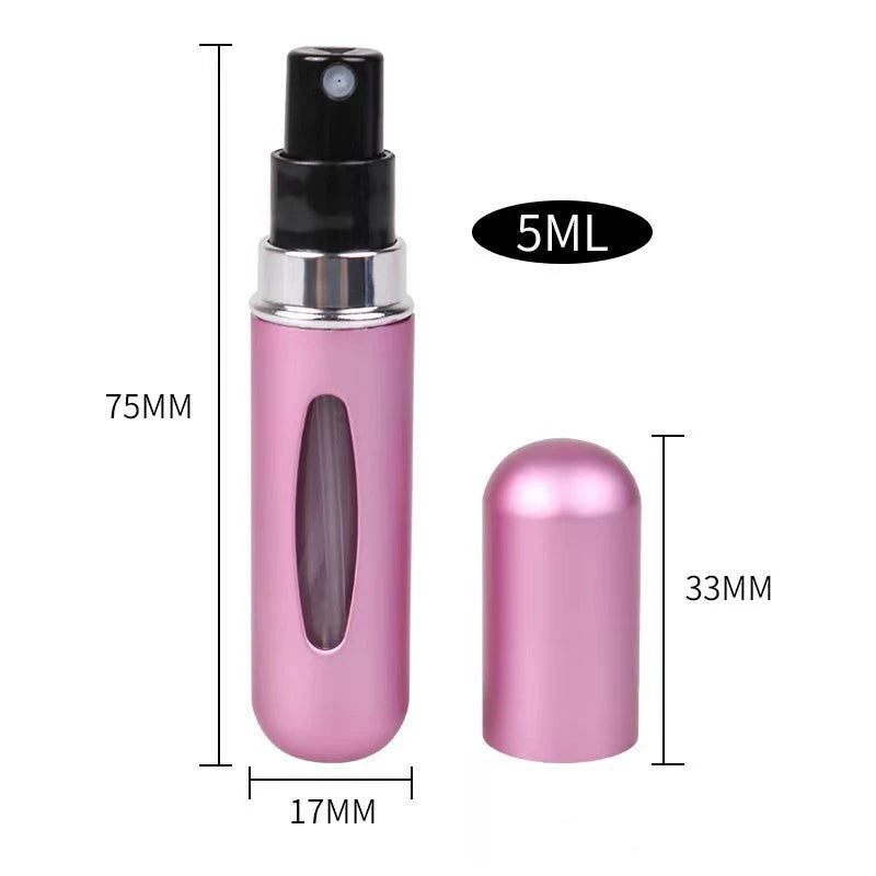 5ml Perfume Refill Bottle Portable Mini Refillable Spray Jar Scent Pump Empty Cosmetic Containers Atomizer for Travel Tool Hot - aquila Bask