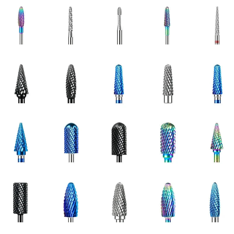 67 Styles Carbide Nail Drill Bits Rotate Electric Ceramic Milling Cutter For Manicure Gel Polish Remover Nail Files Pedicure - aquila Bask