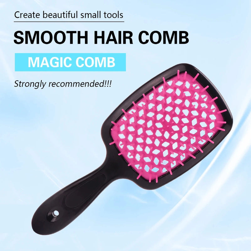 Air Cushion Comb Tangled Hair Comb Hair Brush Massage Anti-static Hollow Out Wet Curly Hair Brushes Barber Styling Tool - aquila Bask