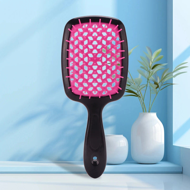 Air Cushion Comb Tangled Hair Comb Hair Brush Massage Anti-static Hollow Out Wet Curly Hair Brushes Barber Styling Tool - aquila Bask