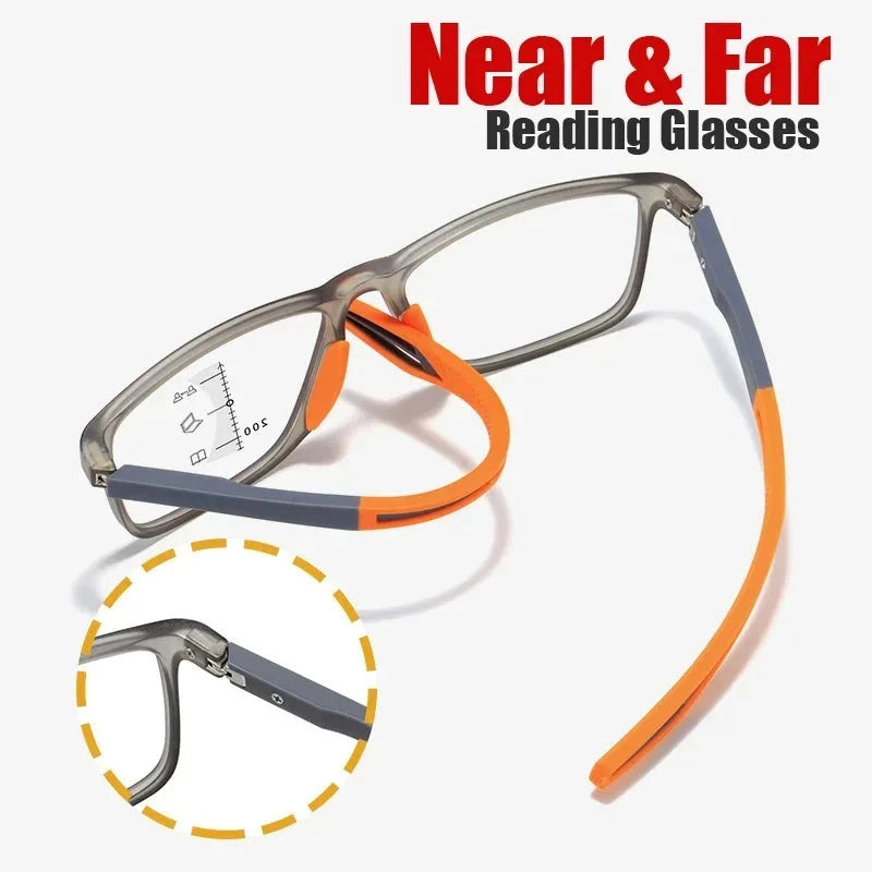 Anti-blue Light Multifocal Reading Glasses - aquila Bask