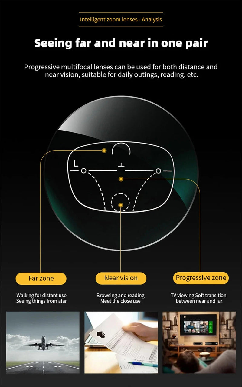 Anti-blue Light Multifocal Reading Glasses - aquila Bask