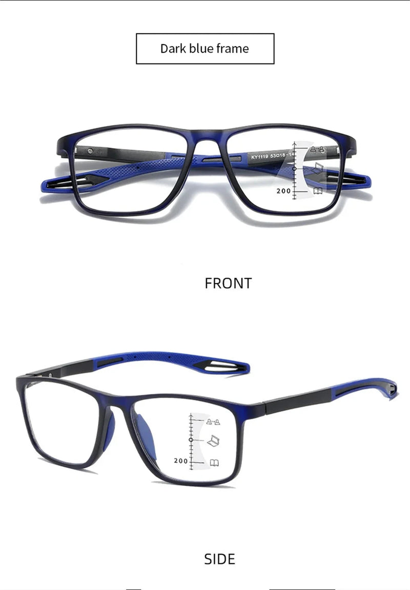 Anti-blue Light Multifocal Reading Glasses - aquila Bask