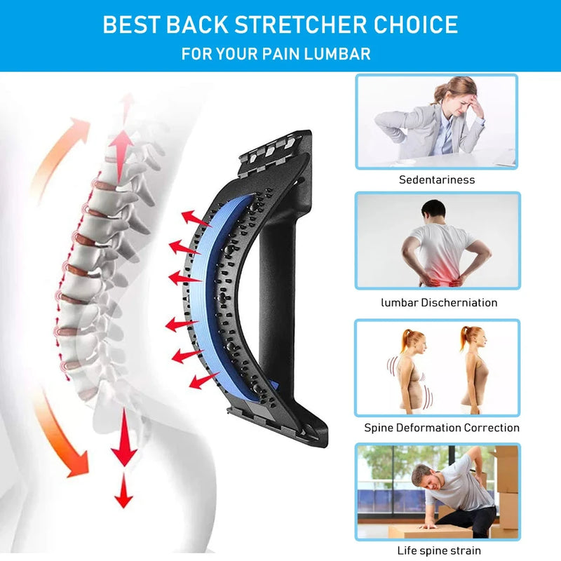 Back Stretcher Lumbar Support Acupressure Massager - aquila Bask