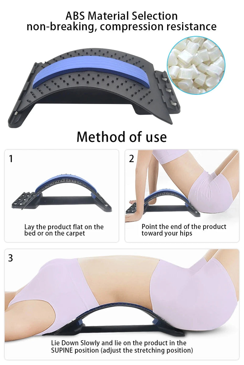 Back Stretcher Lumbar Support Acupressure Massager - aquila Bask