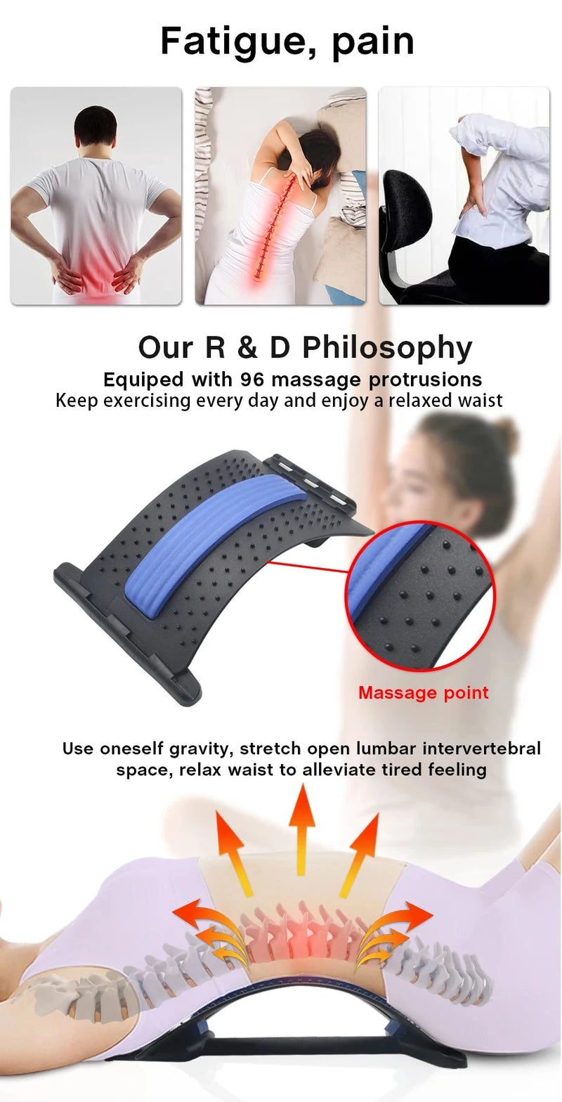 Back Stretcher Lumbar Support Acupressure Massager - aquila Bask