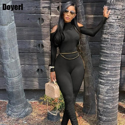 Bandage Bodycon Jumpsuit Long Sleeve Stacked One Piece Jumpsuit Women Fall Clothing 2022 Overalls Party Sexy Jumpsuit Clubwear - aquila Bask