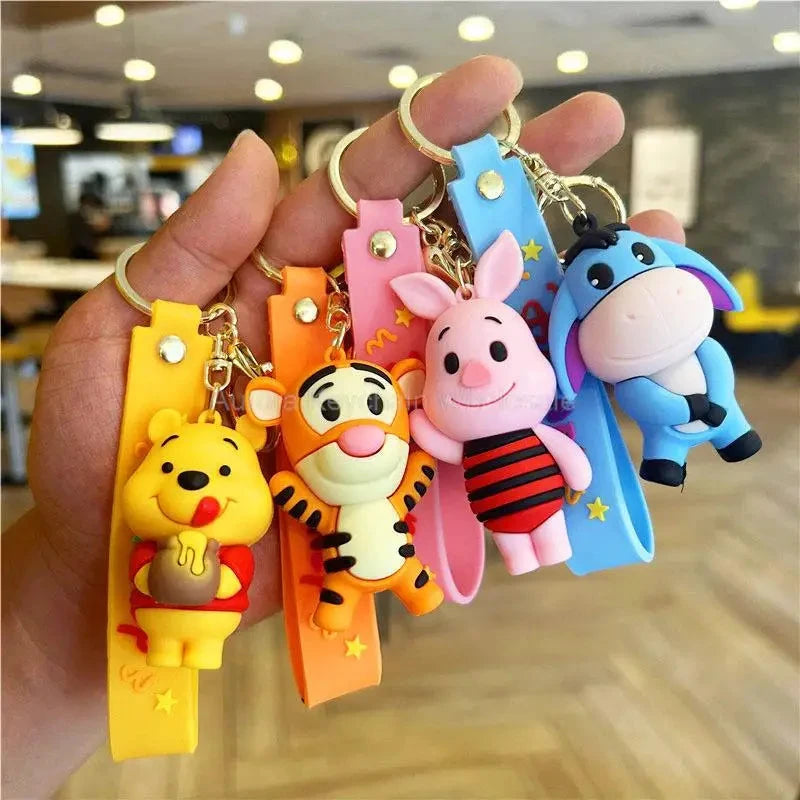 Cartoon Anime Disney Keychain Mickey Mouse Minnie Lilo & Stitch Keyring Key Chain Car Pendant Kids Toys Gifts Wholesale - aquila Bask