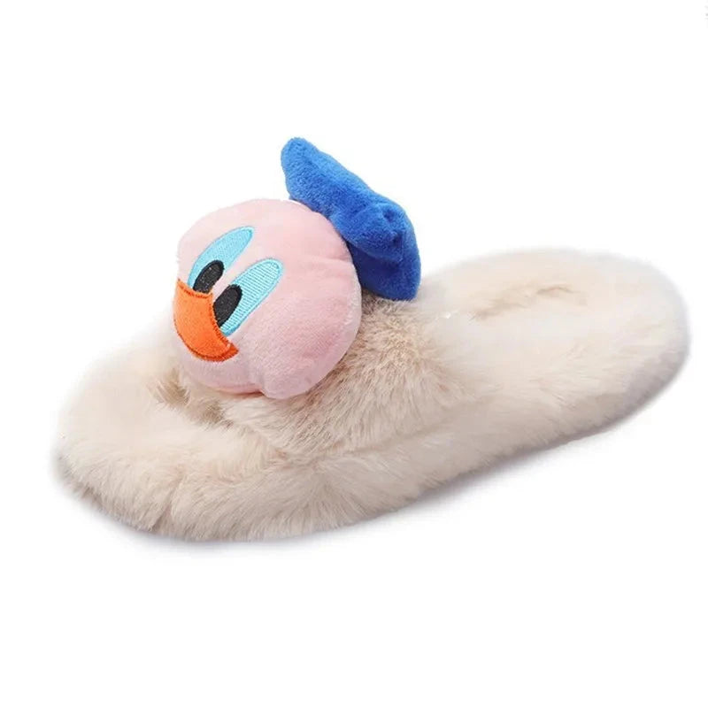 Disney Women Home Slippers Winter House Warm Shoes Woman Indoor Bedroom Slides Girls Fluffy Slippes Cotton Shoes Fluffy Slippes - aquila Bask