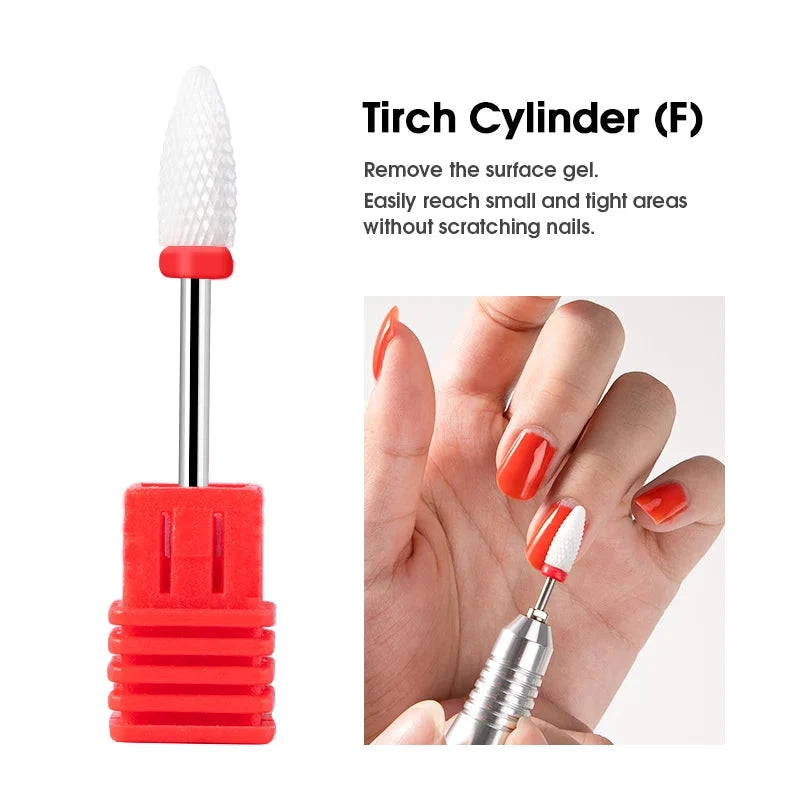 Dmoley Tungsten Carbide Nail Drill Bit Electric Manicure Drills For Milling Cutter Ceramic Nail Burr Pedicure Accessories - aquila Bask