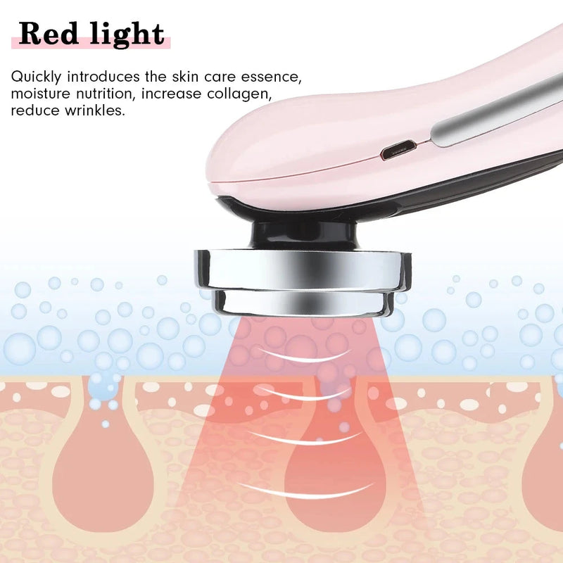 EMS LED Light Therapy Face Lifting Anti Wrinkle Device - aquila Bask