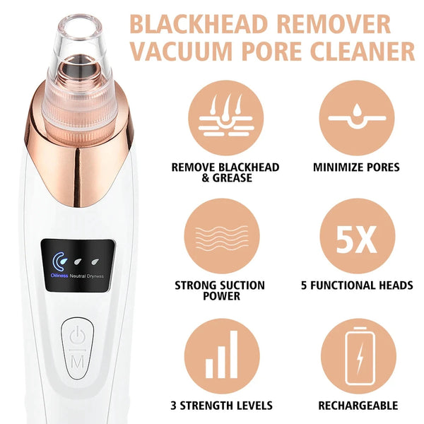 Electric Blackhead Remover Vacuum Acne Cleaner Black Spots Removal Facial Deep Cleansing Pore Cleaner Machine Skin Care Tools aquila Bask