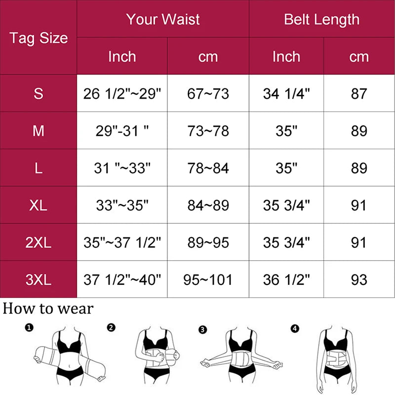 Neoprene Waist Trainer Corset Trimmer Belt for Women Weight Loss Waist Cincher Body Shaper Slimmer Shapewear