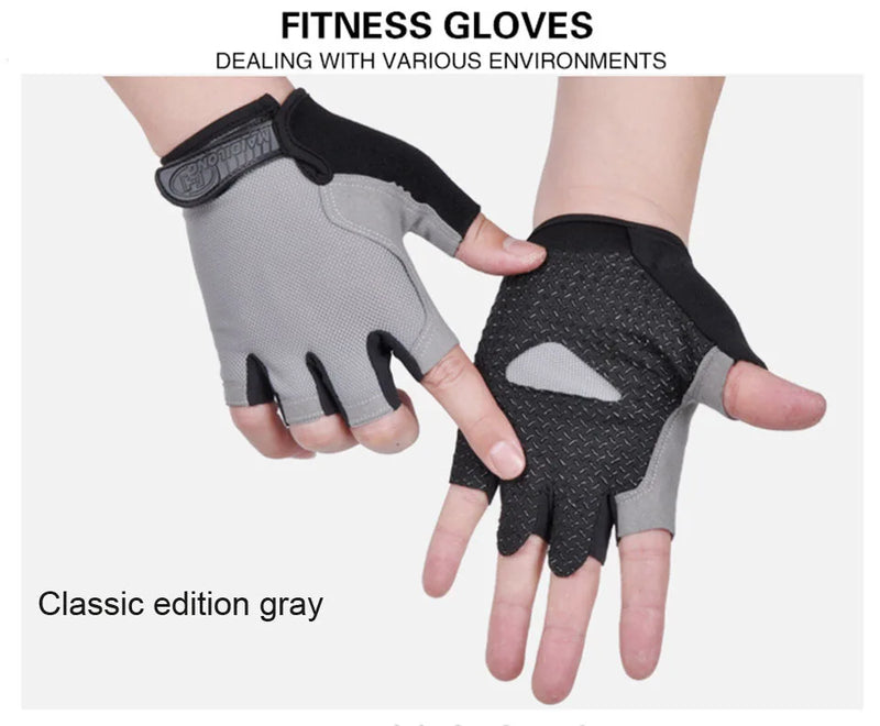 HOT Cycling Anti-slip Anti-sweat Men Women Half Finger Gloves Breathable Anti-shock Sports Gloves Bike Bicycle Glove