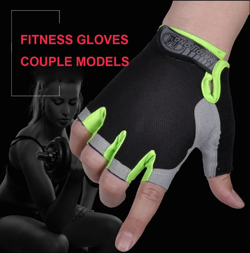 HOT Cycling Anti-slip Anti-sweat Men Women Half Finger Gloves Breathable Anti-shock Sports Gloves Bike Bicycle Glove