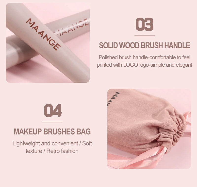 MAANGE Pro 4/13Pcs Makeup Brushes Set  Face Eye Shadow Foundation Powder Eyeliner Eyelash Lip Make Up Brush Beauty Tool with Bag