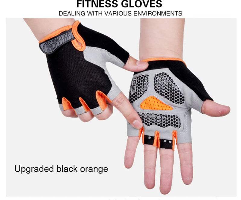 HOT Cycling Anti-slip Anti-sweat Men Women Half Finger Gloves Breathable Anti-shock Sports Gloves Bike Bicycle Glove