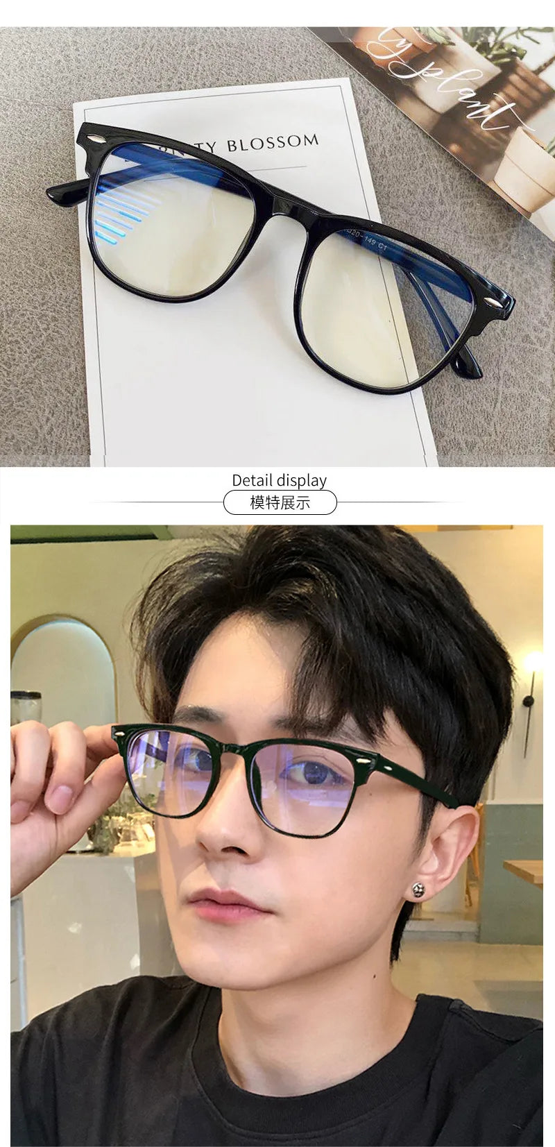 Transparent Computer Glasses Frame Women Men Anti Blue Light Round Eyewear Blocking Glasses Optical Spectacle Eyeglass