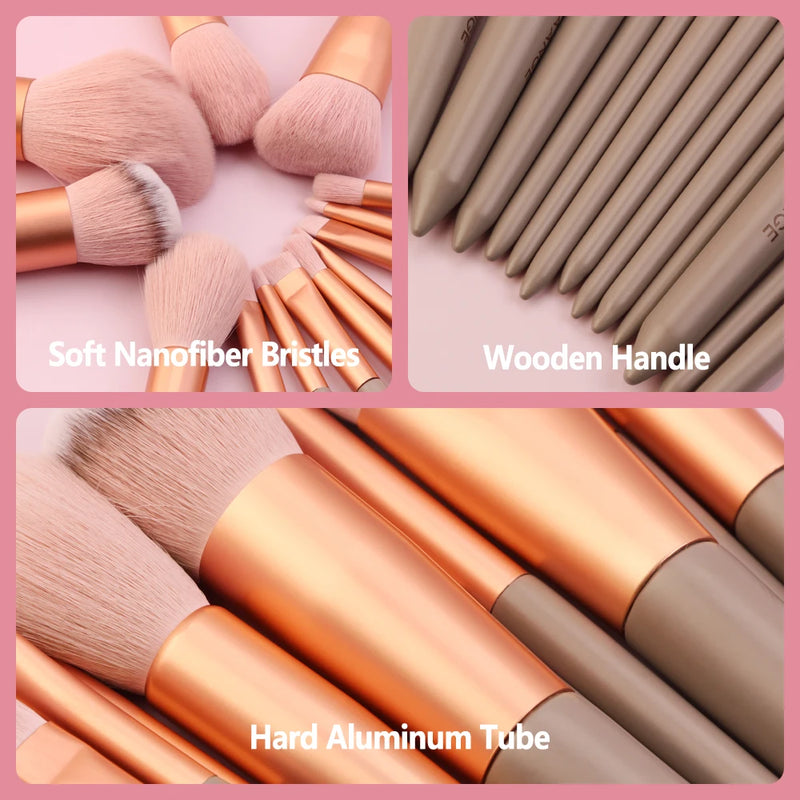 MAANGE Pro 4/13Pcs Makeup Brushes Set  Face Eye Shadow Foundation Powder Eyeliner Eyelash Lip Make Up Brush Beauty Tool with Bag