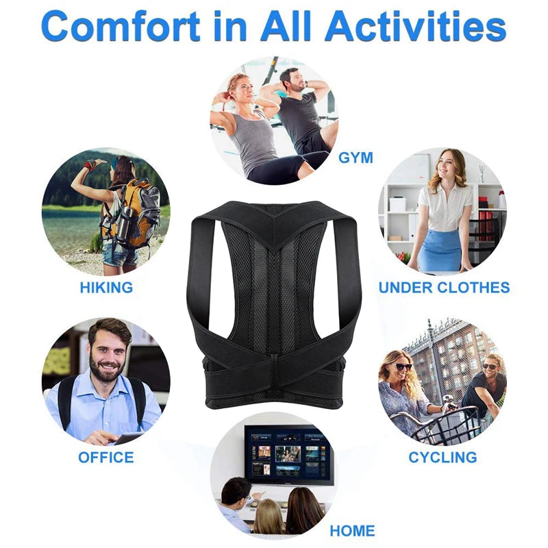 Posture Corrector For Men Women Hunching Back Support Health Care Shoulder Brace Straightener Belt Trainer Clavicle Spine Lumbar