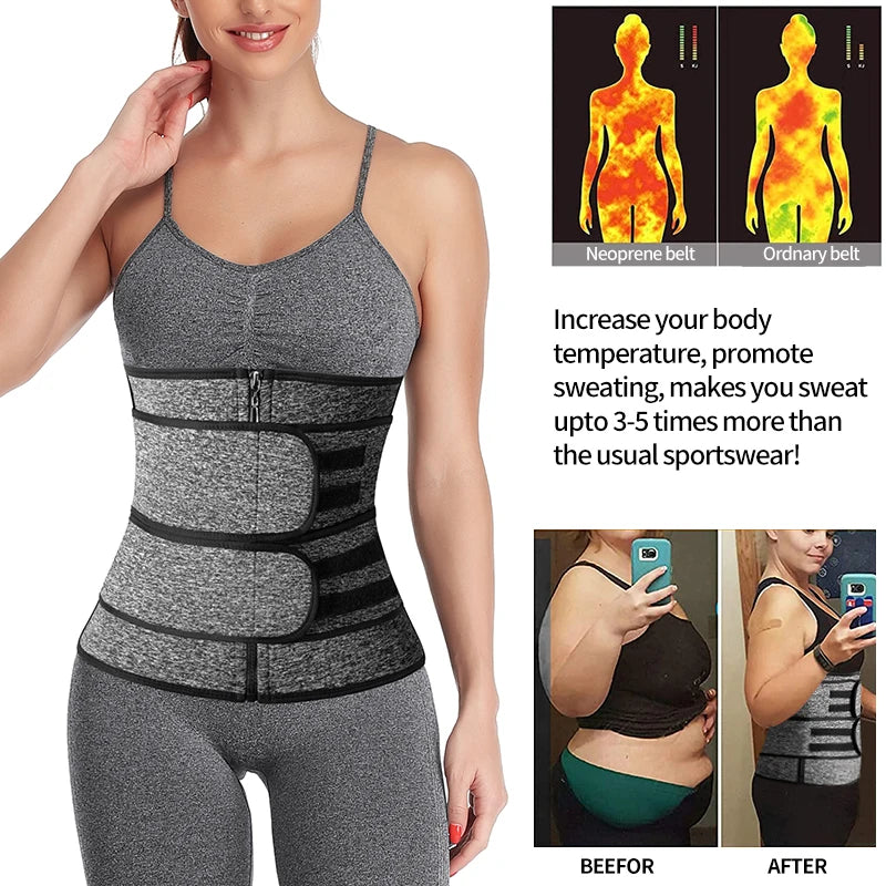 Neoprene Waist Trainer Corset Trimmer Belt for Women Weight Loss Waist Cincher Body Shaper Slimmer Shapewear