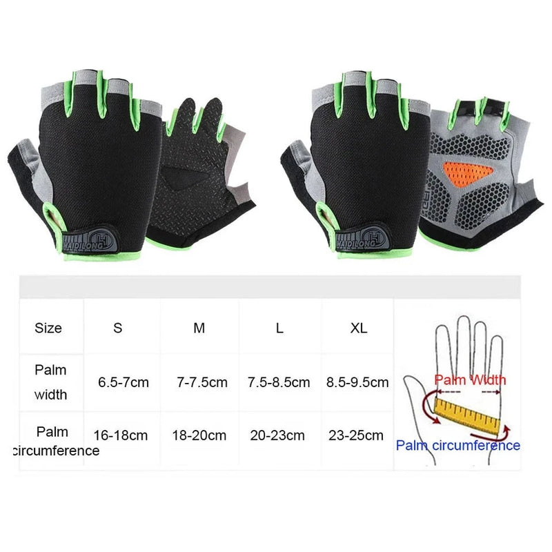 HOT Cycling Anti-slip Anti-sweat Men Women Half Finger Gloves Breathable Anti-shock Sports Gloves Bike Bicycle Glove - aquila Bask