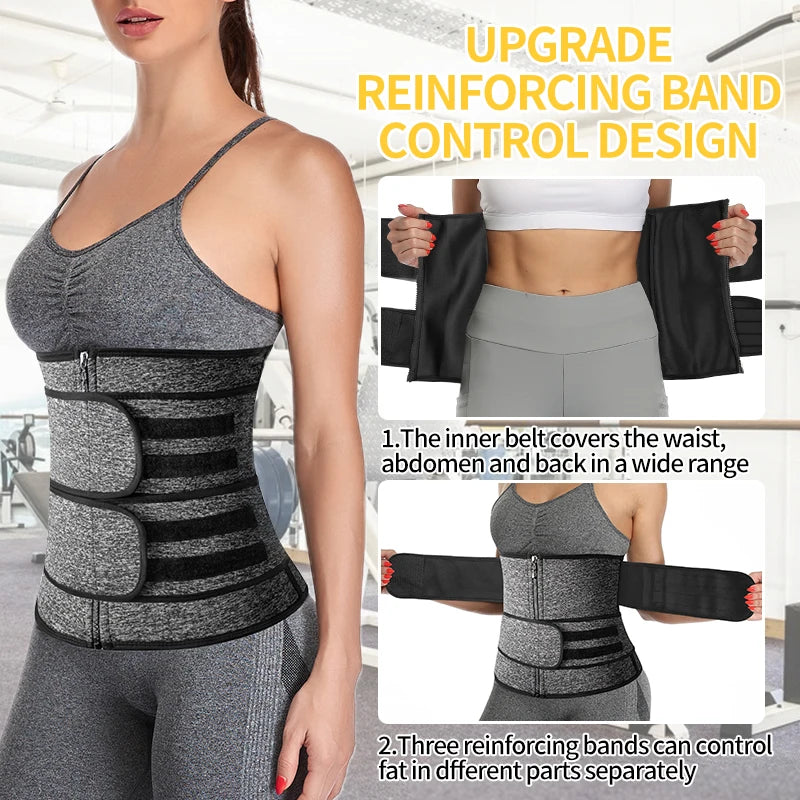 Neoprene Waist Trainer Corset Trimmer Belt for Women Weight Loss Waist Cincher Body Shaper Slimmer Shapewear