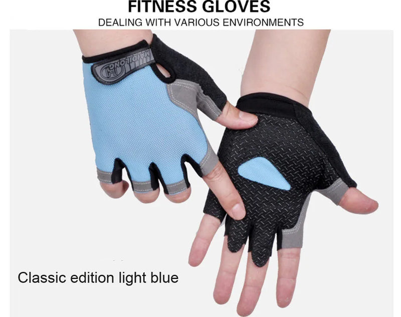 HOT Cycling Anti-slip Anti-sweat Men Women Half Finger Gloves Breathable Anti-shock Sports Gloves Bike Bicycle Glove