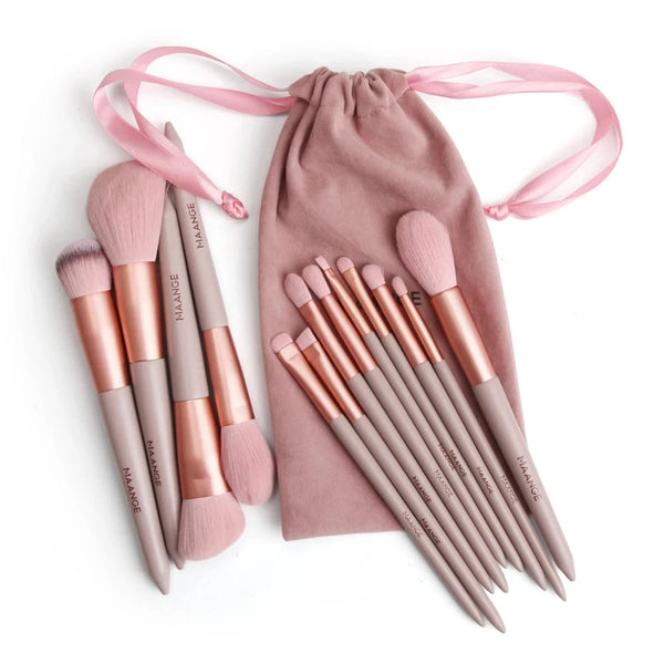 MAANGE Pro 4/13Pcs Makeup Brushes Set  Face Eye Shadow Foundation Powder Eyeliner Eyelash Lip Make Up Brush Beauty Tool with Bag - aquila Bask