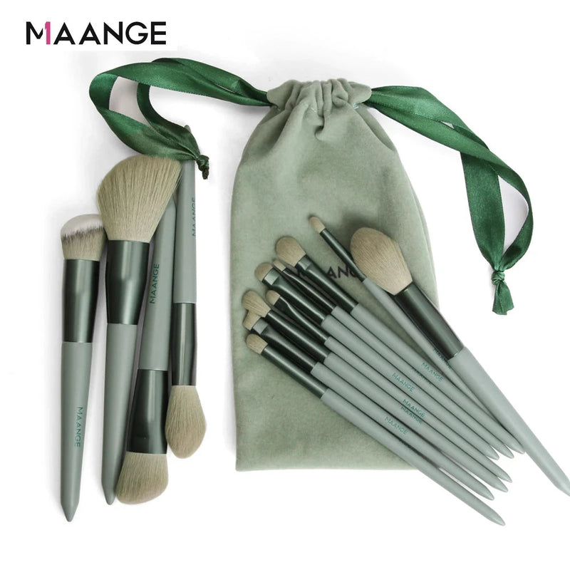 MAANGE Pro 4/13Pcs Makeup Brushes Set  Face Eye Shadow Foundation Powder Eyeliner Eyelash Lip Make Up Brush Beauty Tool with Bag - aquila Bask