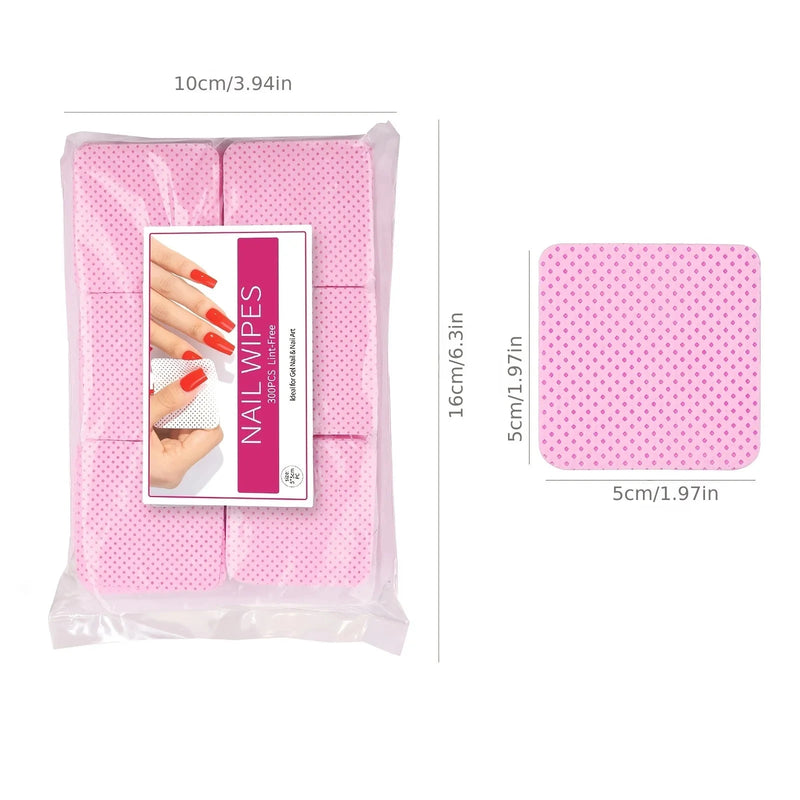 Nail Polish Remover Wipes Nail Cleaning Pads, Non Woven Nail Pads For Women Girl Beauty Salon - aquila Bask