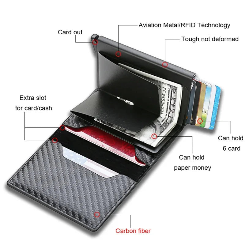 Rfid Airtag Credit Card Holder Wallet aquila Bask