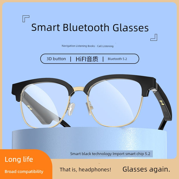 2024 New Arrival Bluetooth Glasses Headset for Men and Women Smart Audio Sunglasses Special Black Technology Wireless Anti-Blue Light - aquila Bask